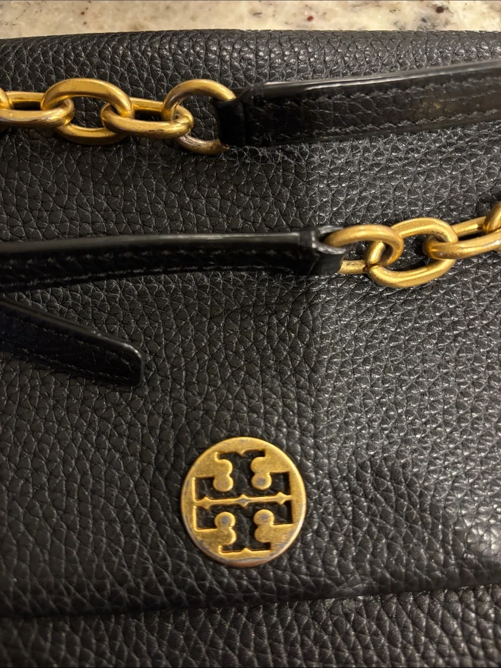 Tory Burch Georgia Black Leather Crossbody